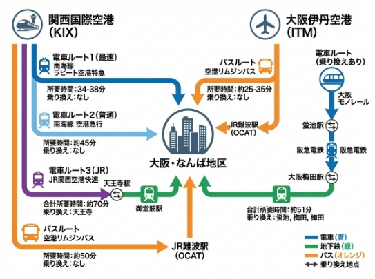 飛行機アクセスマップ